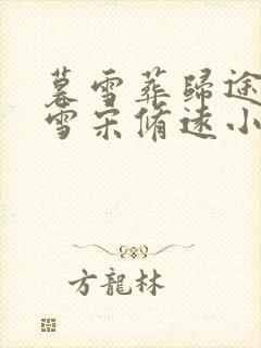 暮雪葬归途纪清雪宋修远小说