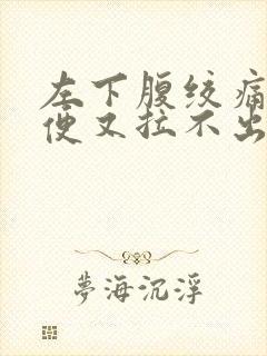 左下腹绞痛想大便又拉不出