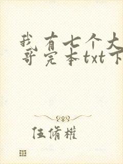 我有七个大佬哥哥完本txt下载