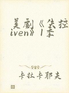 美剧《失控driven》1季封面