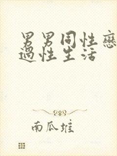 男男同性恋怎么过性生活封面