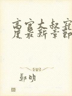 高官大叔宠妻无度最新章节更新内容