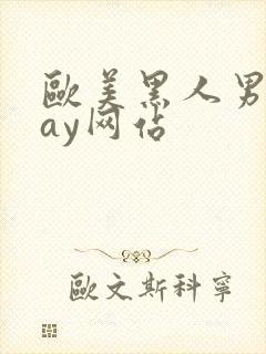 欧美黑人男男gay网站封面