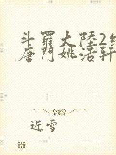 斗罗大陆2绝世唐门姚浩轩封面