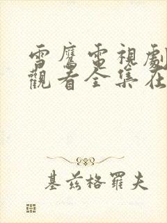 雪鹰电视剧免费观看全集在线播放