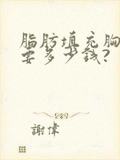 脂肪填充胸部需要多少钱?