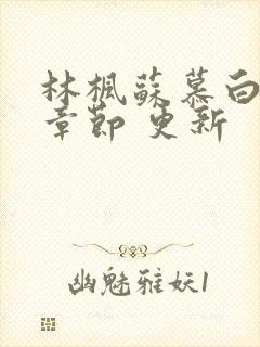 林枫苏慕白最新章节 更新