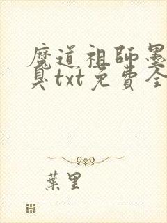 魔道祖师墨香铜臭txt免费全本小说封面