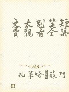 文太别笑短剧免费观看全集高清版