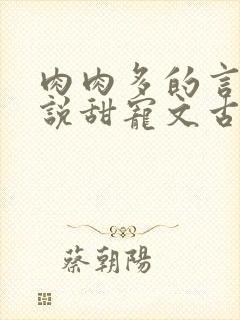肉肉多的言情小说甜宠文古言完结你好