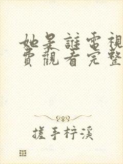 她是谁电视剧免费观看完整版高清