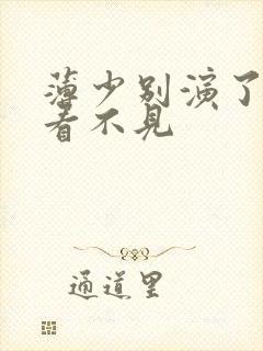 薄少别演了夫人看不见