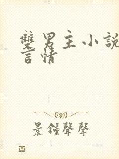 双男主小说推荐言情