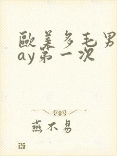 欧美多毛男同gay第一次