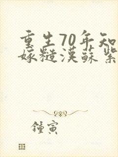 重生70年知青嫁糙汉苏紫柔小说