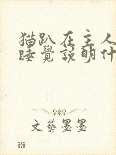 猫趴在主人胸口睡觉说明什么