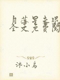 月落星未眠小说全文免费阅读封面