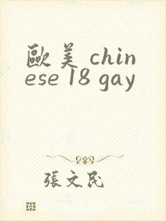 欧美 chinese 18 gay封面