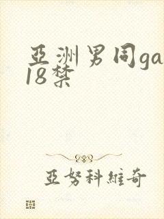 亚洲男同gay18禁