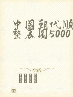 中国朝代顺序完整表图5000年历史顺序时