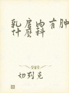 乳房内有肿块挂什么科