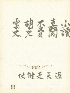 云胡不喜小说全文免费阅读 尼卡封面