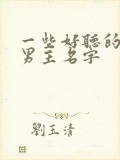 一些好听的小说男主名字
