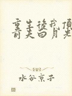 重生后我顶替了前夫白月光原著作者