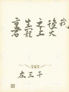 重生之后我把夫君宠上天