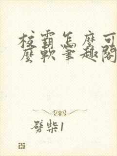 校霸怎么可以这么软笔趣阁