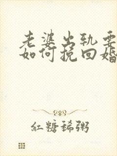 老婆出轨要离婚如何挽回婚姻封面