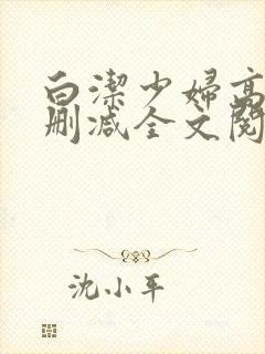 白洁少妇高义无删减全文阅读