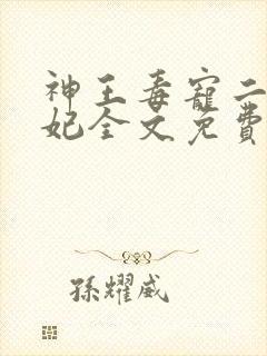 神王毒宠二嫁王妃全文免费阅读