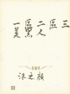 一区二区三区欧美黑人