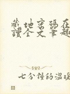 藏地密码在线阅读全文笔趣阁