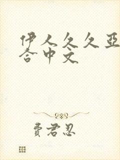 伊人久久亚洲综合中文