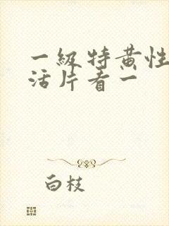 一级特黄性色生活片看一