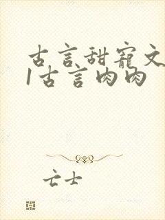 古言甜宠文1v1古言肉肉封面