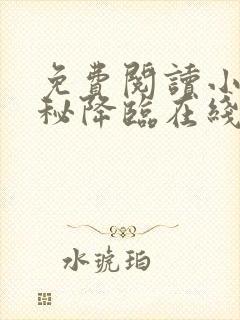 免费阅读小说神秘降临在线阅读全文