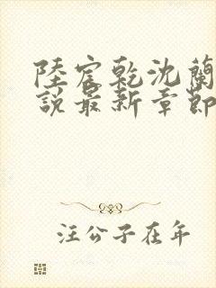 陆宸乾沈兰茵小说最新章节