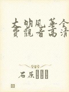 大明风华全集免费观看高清