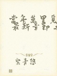 当年万里觅封侯 最新章节 无弹窗封面