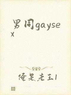 男同gaysex封面