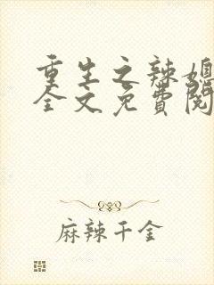 重生之辣媳当家全文免费阅读