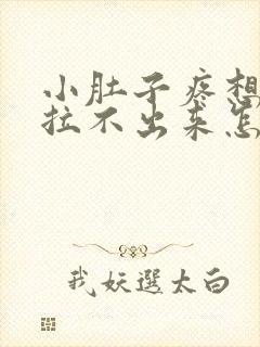 小肚子疼想拉屎拉不出来怎么回事