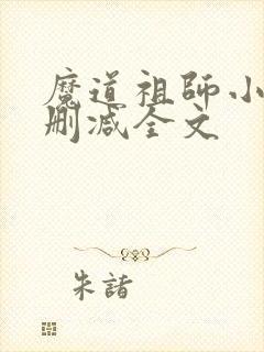 魔道祖师小说无删减全文封面