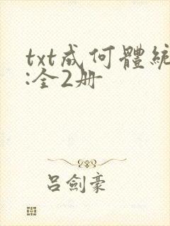 txt成何体统:全2册
