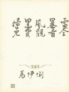 扫黑风暴电视剧免费观看全集完整版