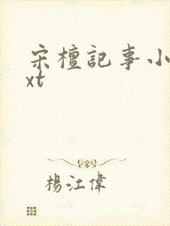 宋檀记事小说txt