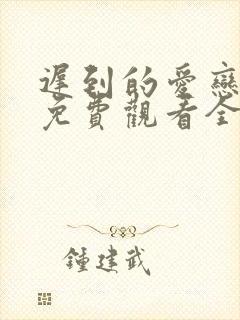 迟到的爱恋短剧免费观看全集高清